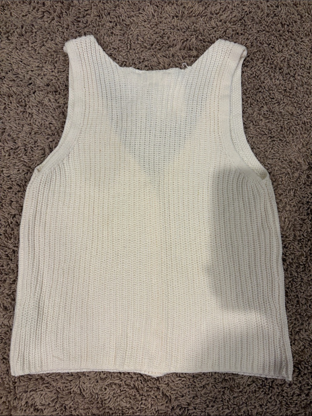 Olive & Oak Ivory Ribbed Button-Front Tank - Picture 2 of 4